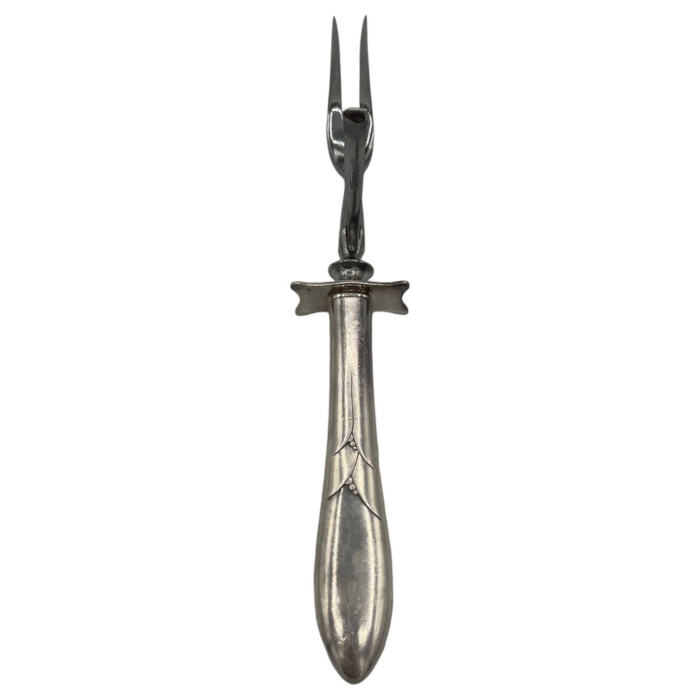 Oneida Community LADY HAMILTON Silverplate Meat Carving Fork 10‎ 1/2" Flatware